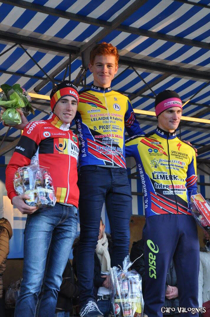 podium juniors hommes cyclo cross courseulles sur mer 2017